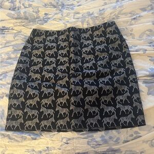 Jcrew zebra print mini skirt